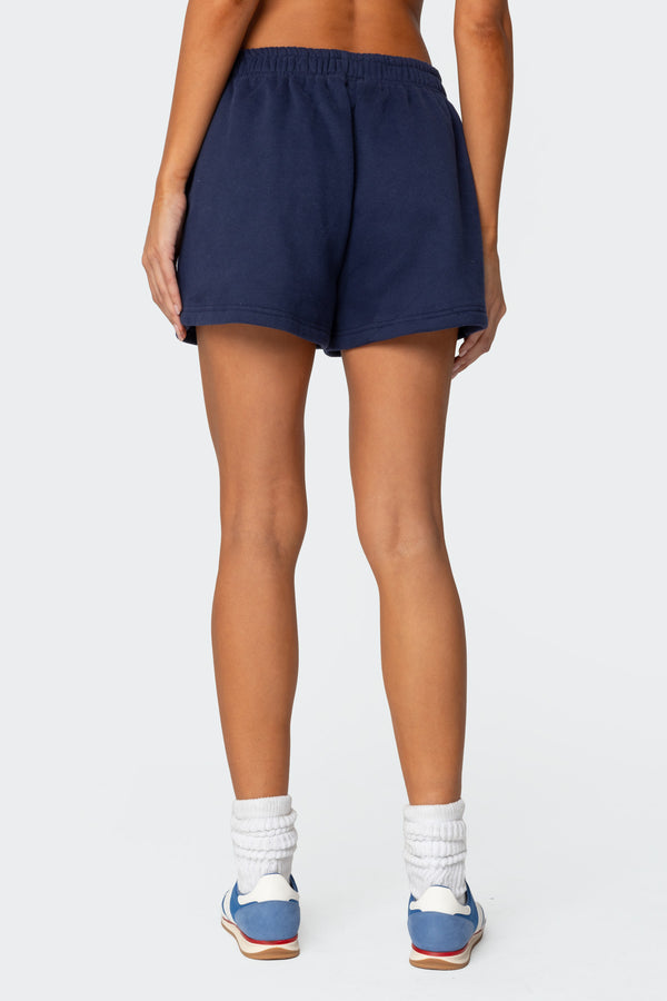 Edikted So Sporty Sweat Shorts Navy