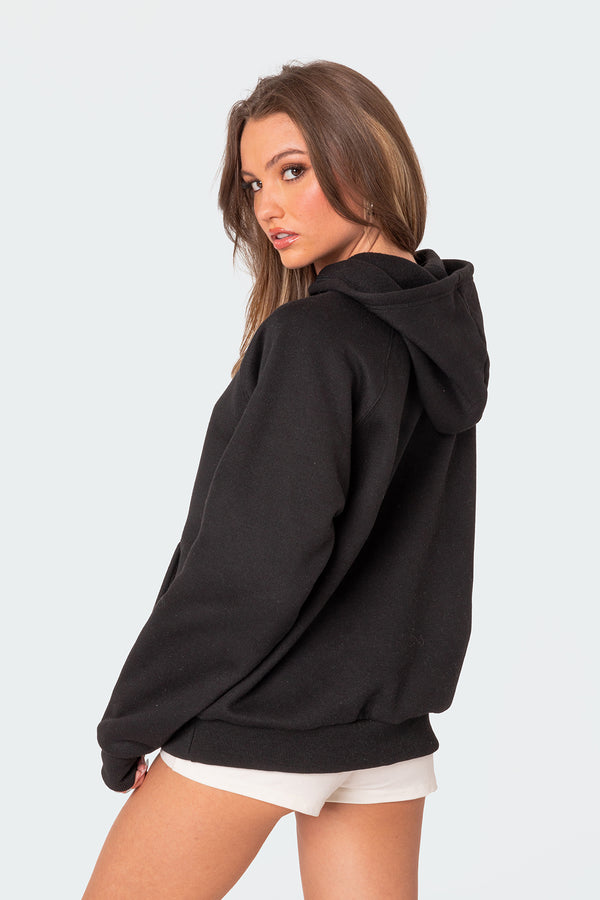 Edikted Sofie Oversized Hoodie Black