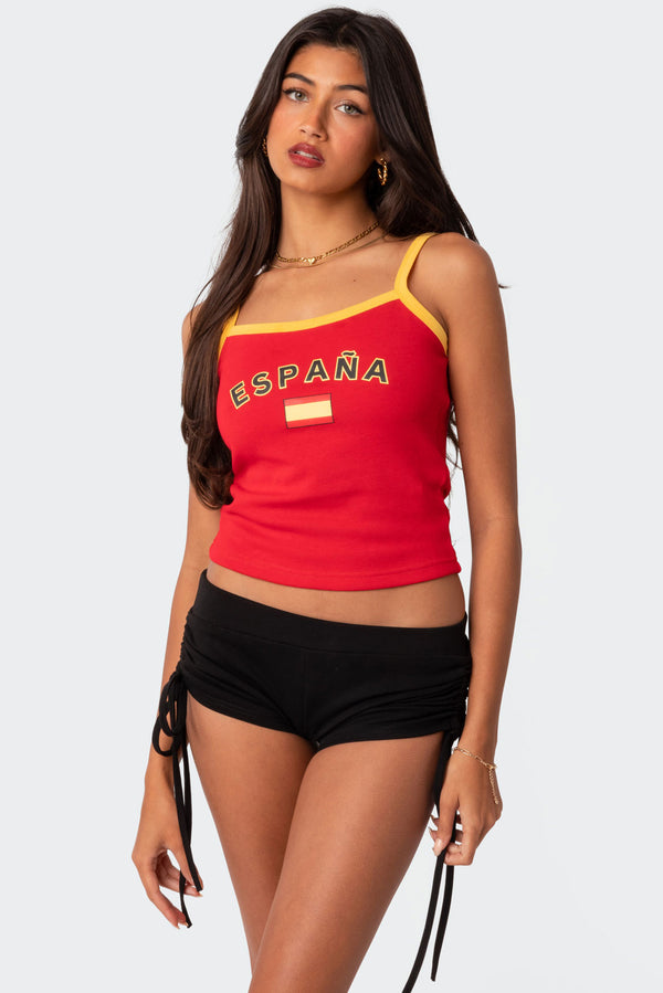edikted Spain Tank Top red
