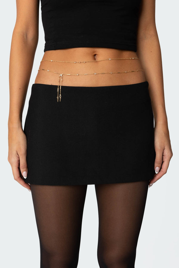 edikted Sparkle & Shine Belly Chain gold