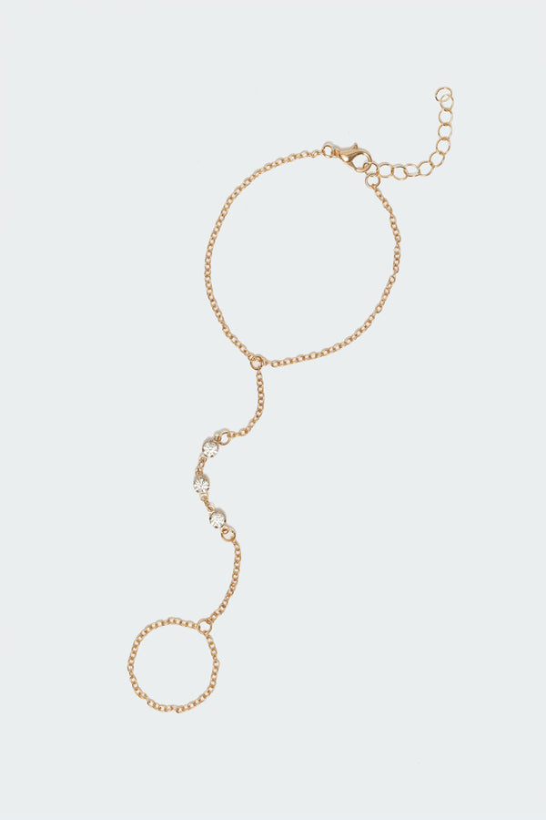 Edikted Sparkler Hand Chain Gold