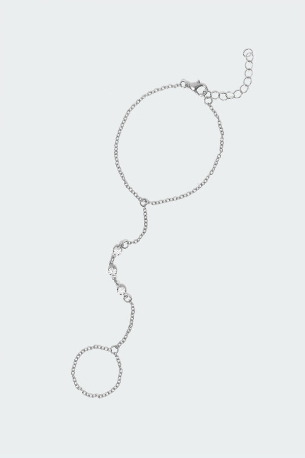 Edikted Sparkler Hand Chain Silver