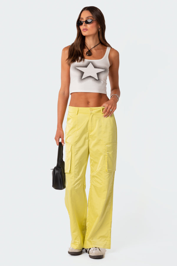 Edikted Spray Star Tank Top White