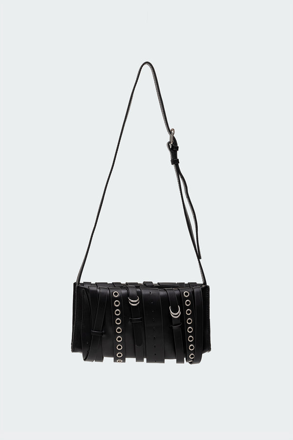 Edikted Strappy Grommet Bag Black