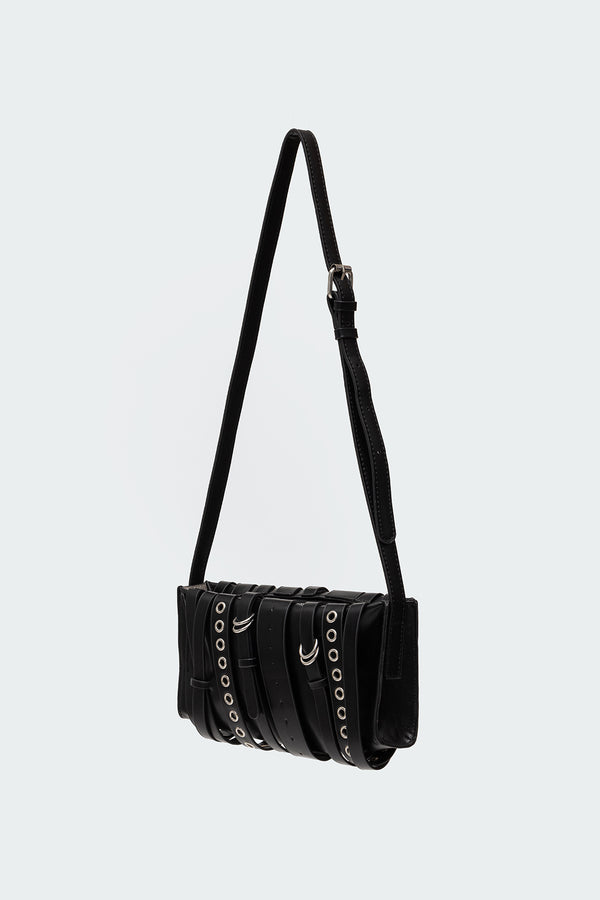 Edikted Strappy Grommet Bag Black