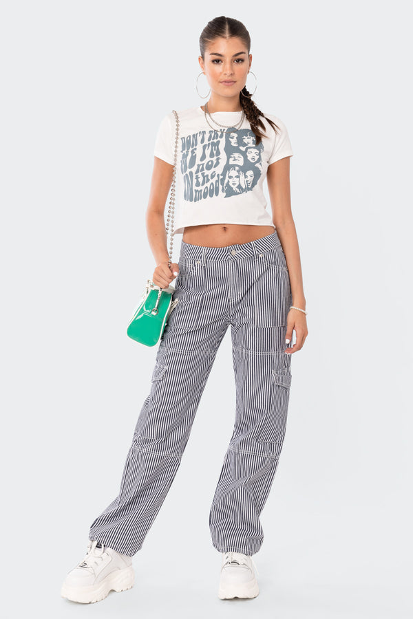 edikted Stripe Out Cargo Pants mix
