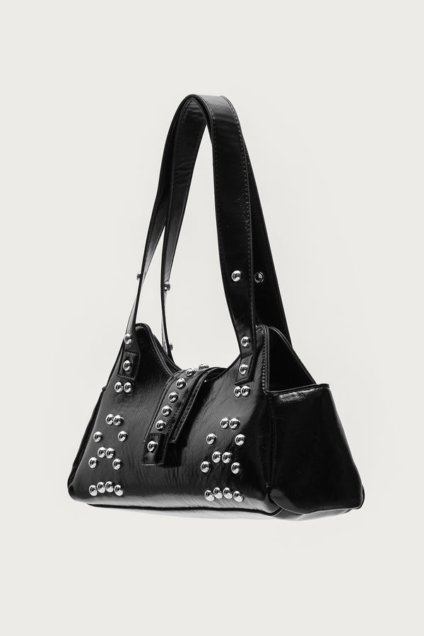 Edikted Studded Faux Leather Bag Black