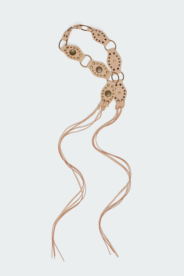 Edikted Suede Western Belt Tan