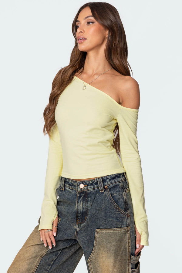 Edikted Swan Asymmetric Top Yellow