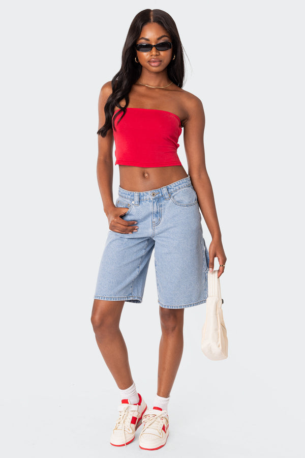 Edikted Tao Open Back Tube Top Red