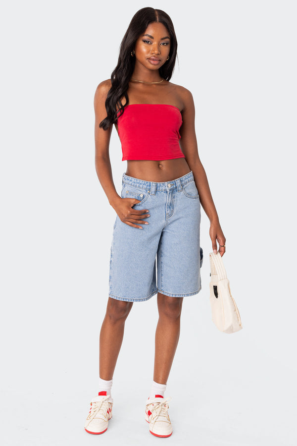 Edikted Tao Open Back Tube Top Red