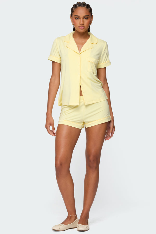edikted Tezlie Shorts yellow