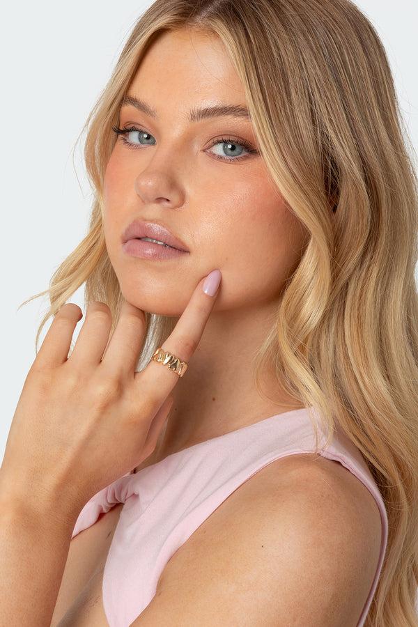 edikted Trail Of Hearts Ring gold