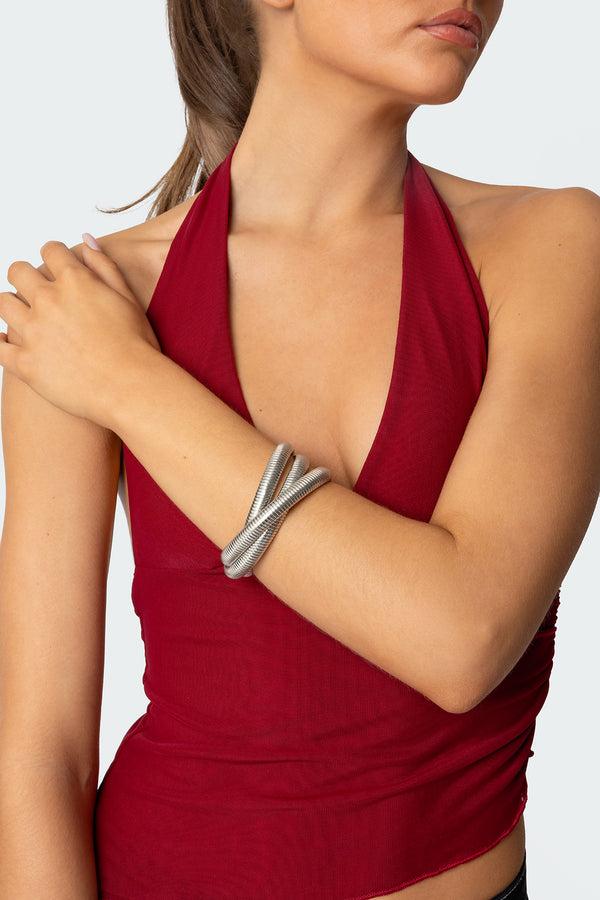 edikted Triple Stretch Bracelet silver