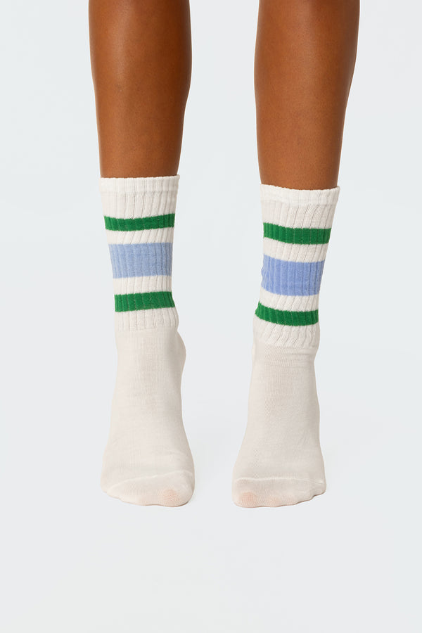 Edikted Triple Striped Socks White