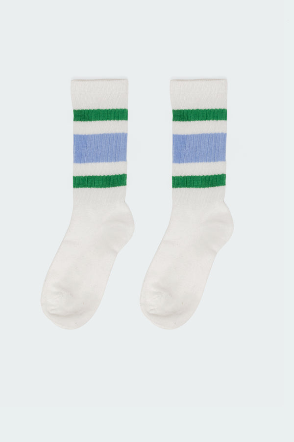 Edikted Triple Striped Socks White
