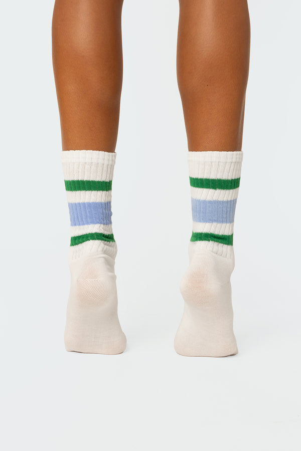 Edikted Triple Striped Socks White