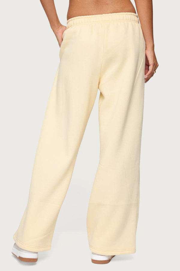 Edikted Tropical Bloom Sweatpants Yellow