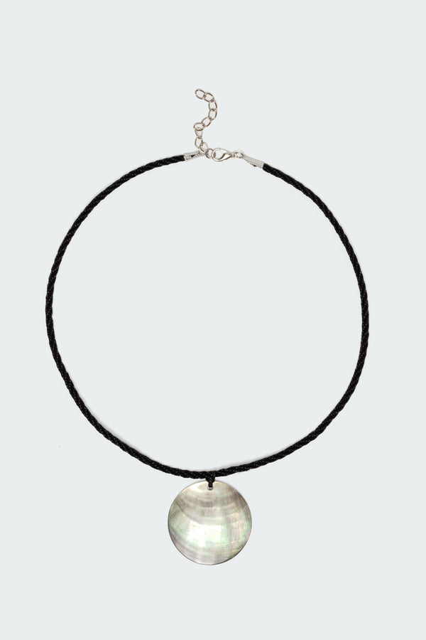 Edikted Twisted Cord Pendant Necklace Black