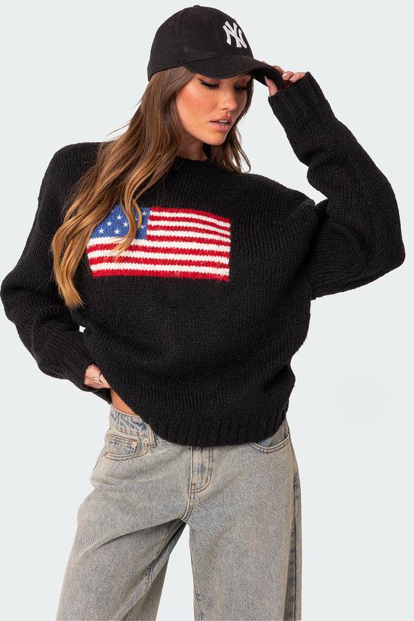 edikted Usa Oversized Chunky Knit Sweater black