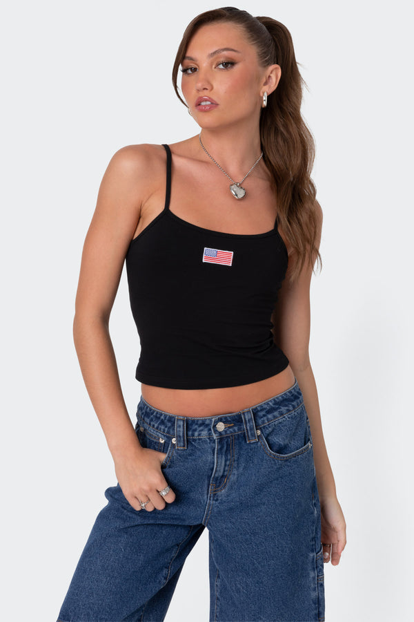 edikted USA Tank Top black