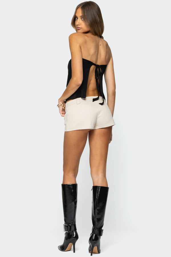 Edikted Vera Keyhole Backless Top Black