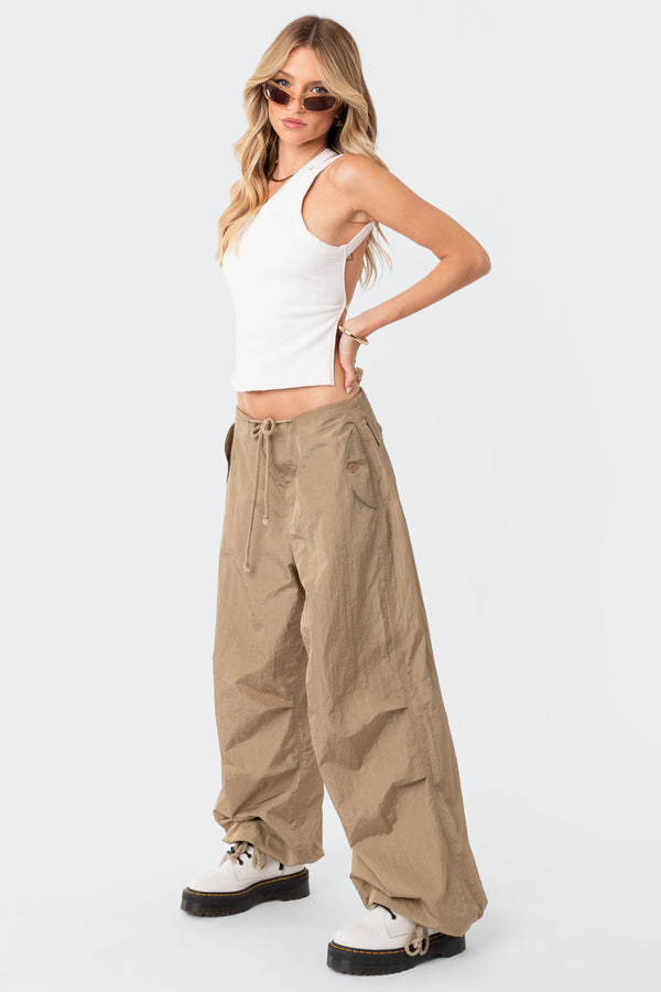 Edikted Verdi Open-Back One Shoulder Top White