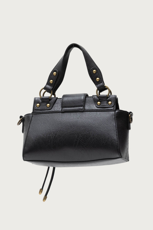 Edikted Vintage Hardware Faux Leather Bag Black
