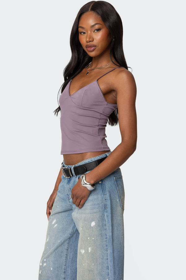 Edikted Violeta Tank Top Mauve