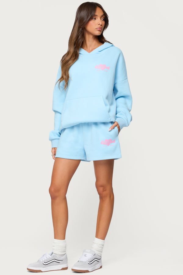 Edikted We'Re Edikted Sweat Shorts Light Blue