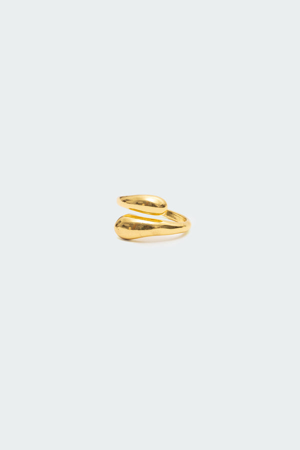 Edikted Wrapped Around U Ring Gold