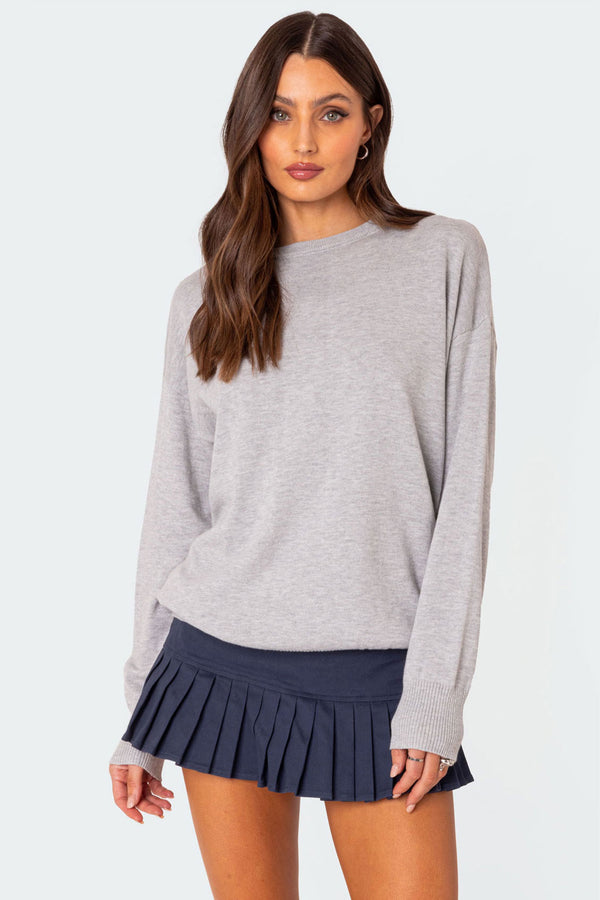 edikted You Time Oversized Sweater gray melange