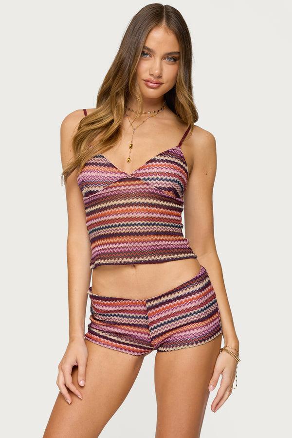 Edikted Zigzag Stripe Tank Top Mix