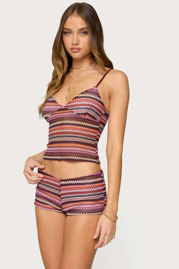 Edikted Zigzag Stripe Tank Top Mix