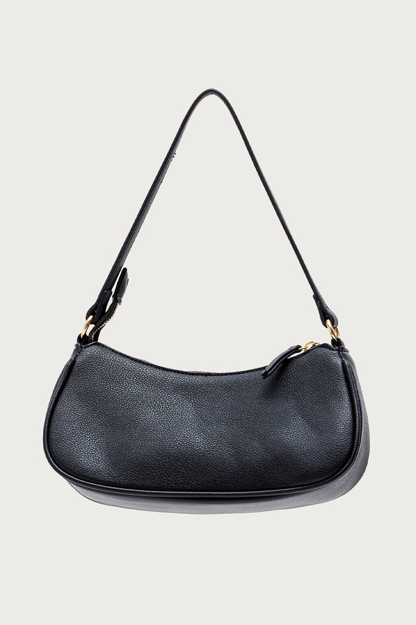 Edikted Zinnia Faux Leather Buckle Bag Black