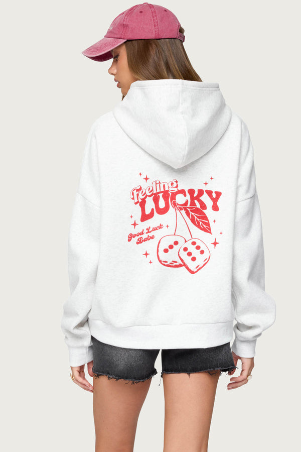 edikted Feeling Lucky Oversized Hoodie gray melange