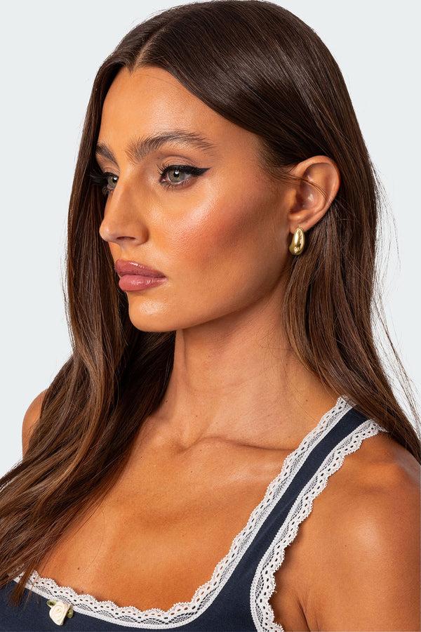 Edikted Goes With Everything Chunky Stud Earrings Gold