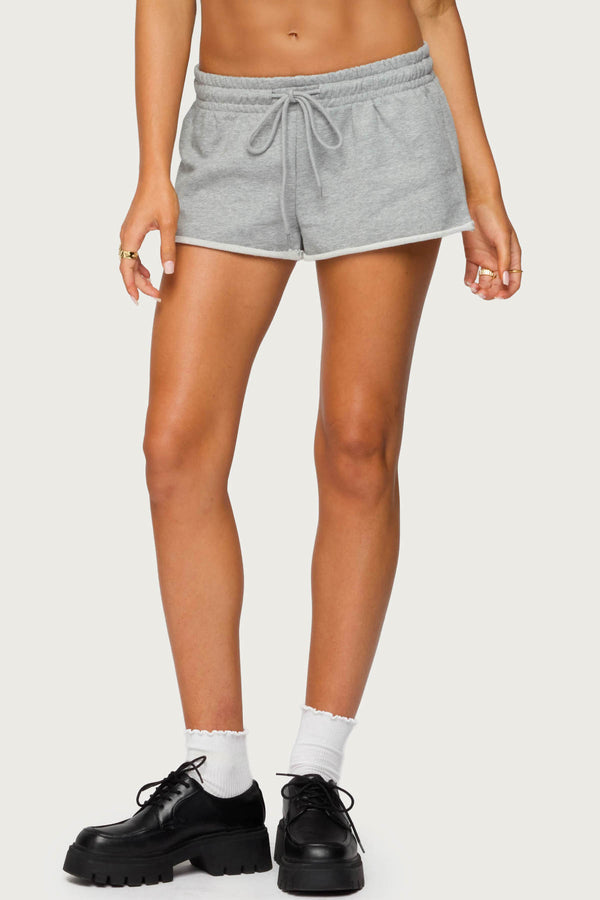 Edikted Pacific Coast French Terry Sweat Shorts Gray Melange