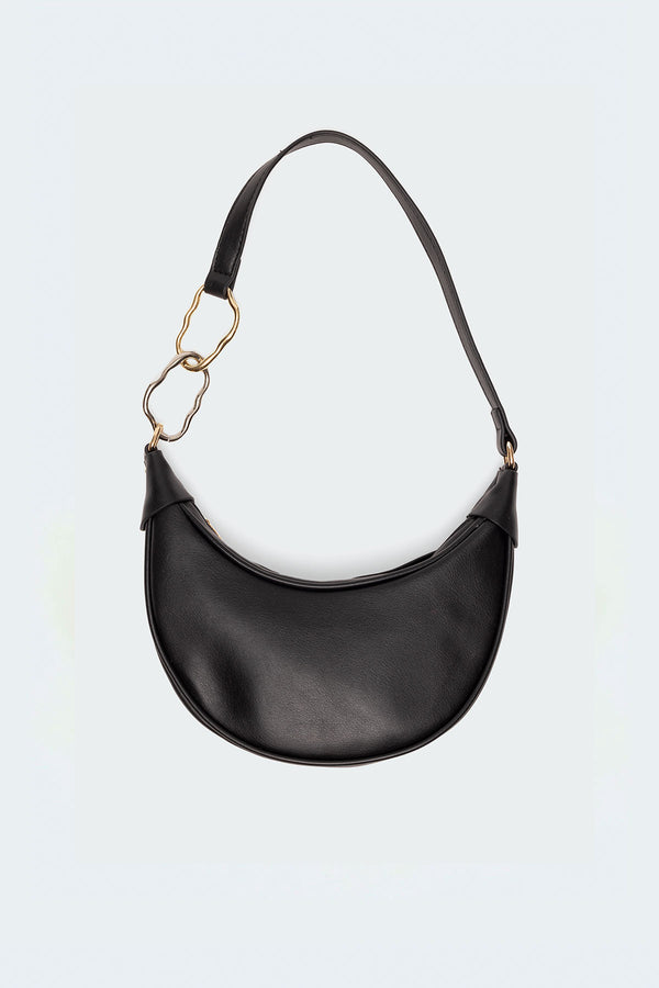edikted Perfect Pairing Faux Leather Shoulder Bag black