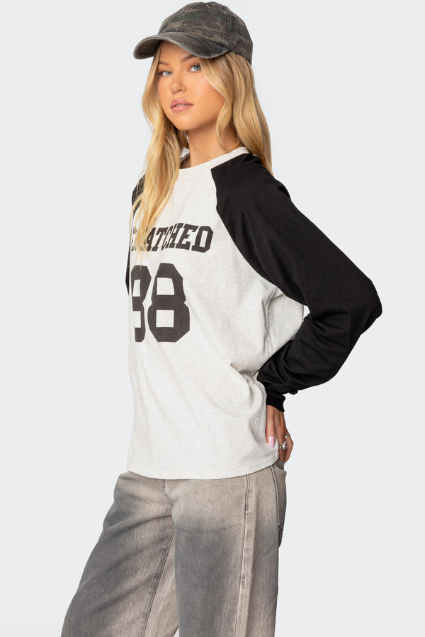 Edikted Snatched Oversized Long Sleeve T Shirt Gray Melange